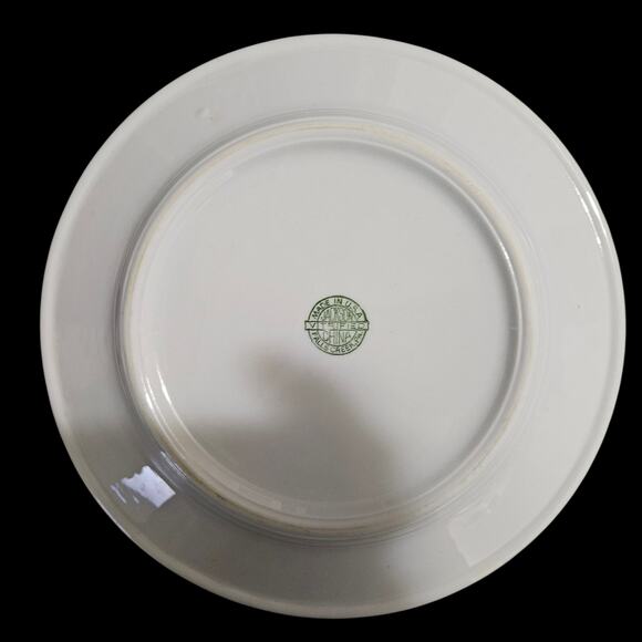 Jackson Vitrified China Green Band Plates Set of 2 Restaurant Ware - Picture 3 of 6
